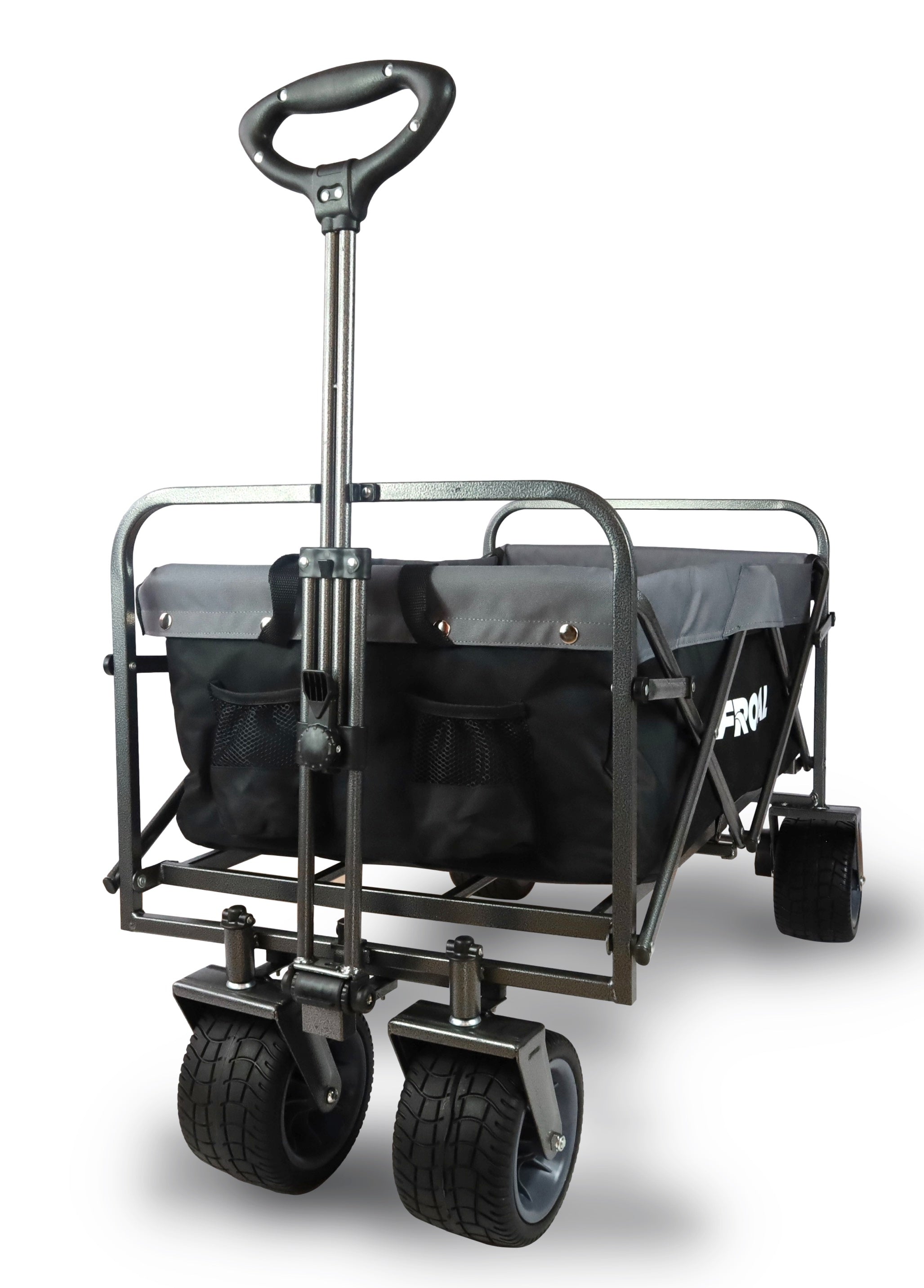 FROSAL Alex foldable handcart in black/grey beach cart