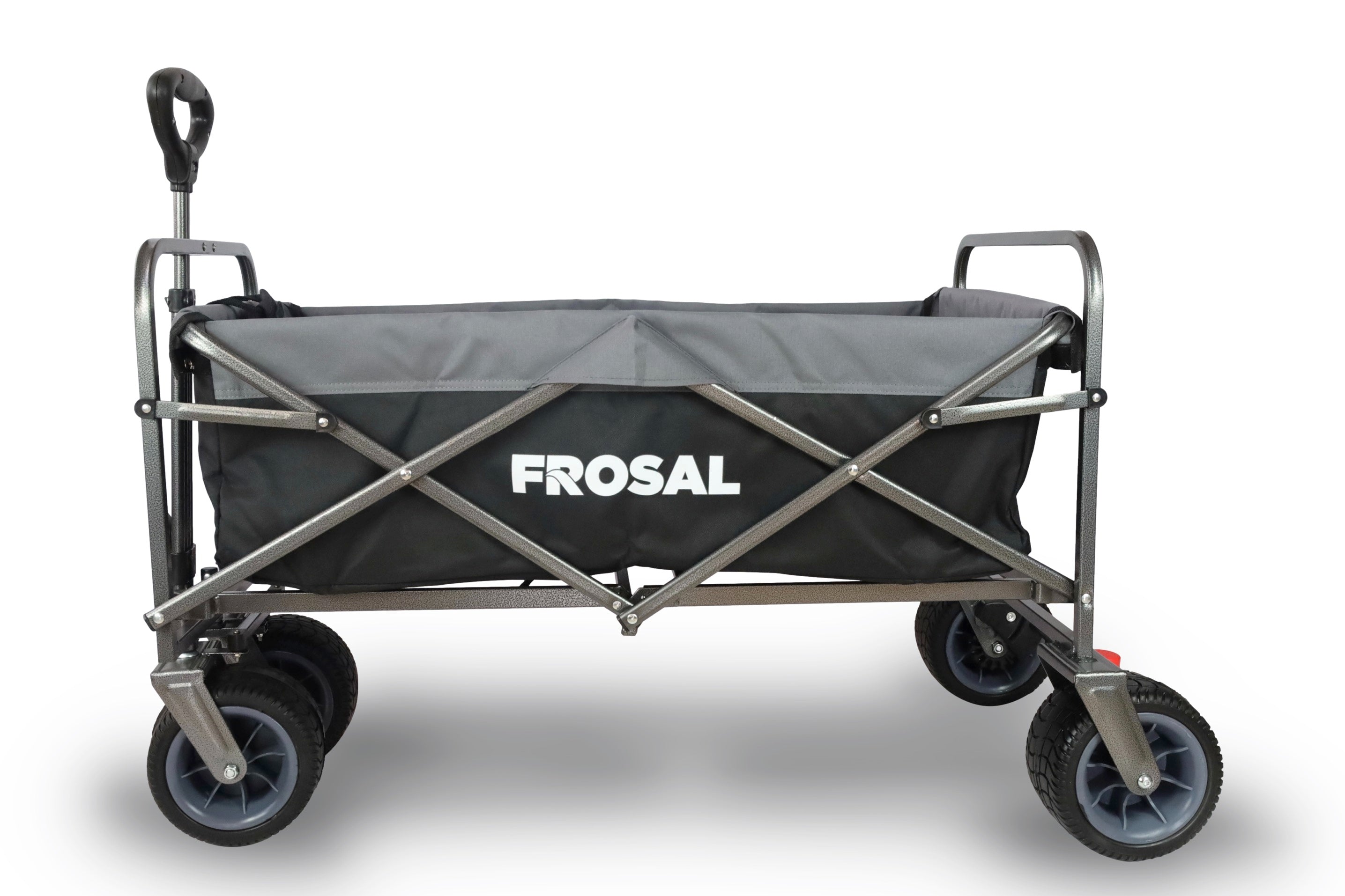 FROSAL Alex foldable handcart in black/grey beach cart