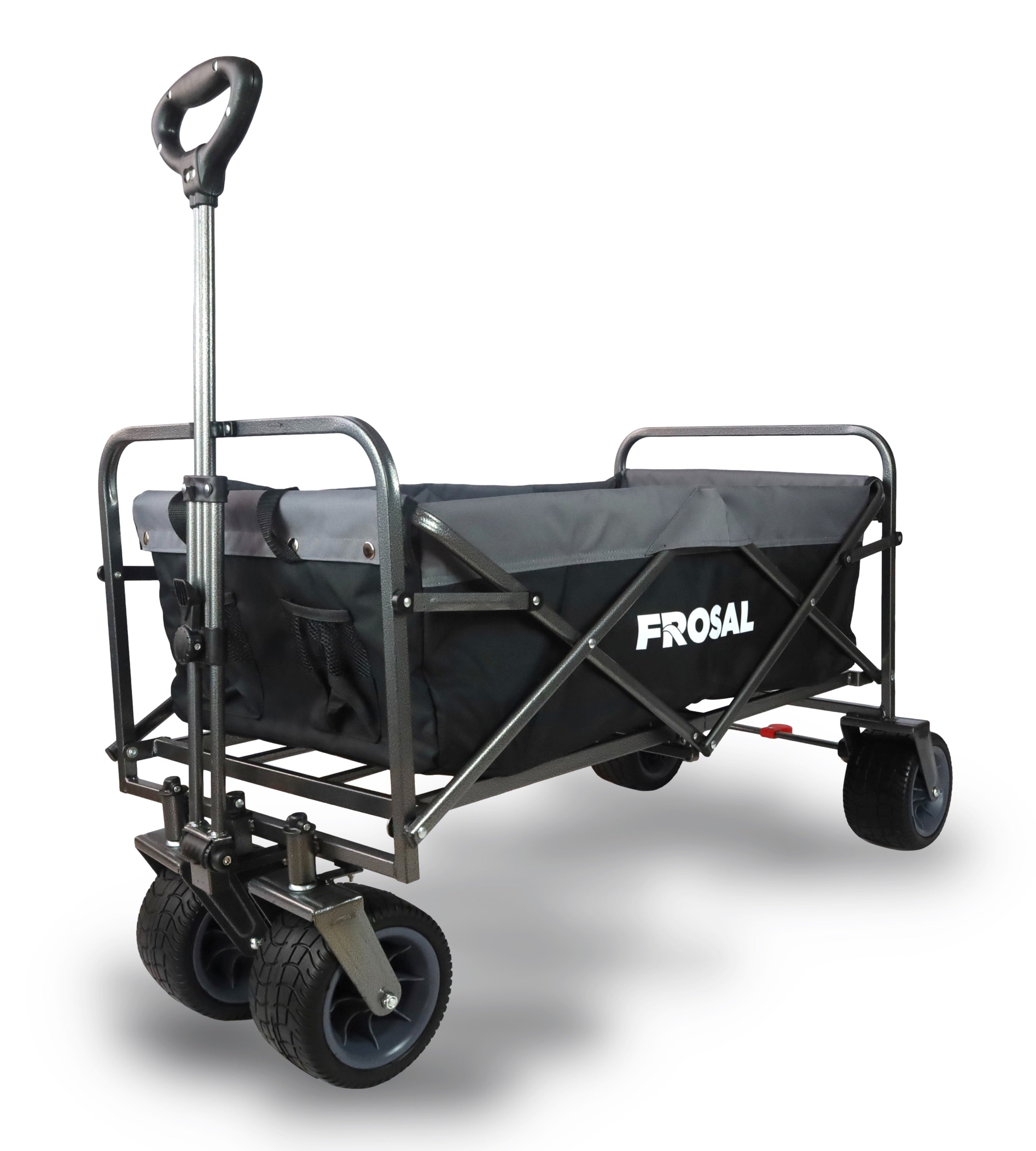 FROSAL Alex foldable handcart in black/grey beach cart