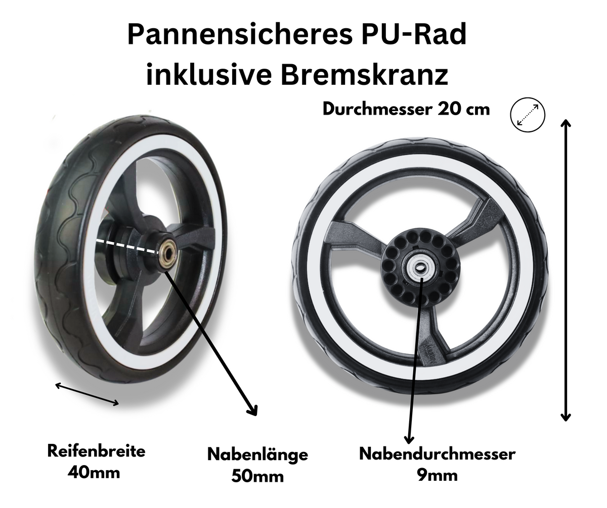 FROSAL Ersatzrad mit Achsstopfen - PU Rad Nabe 25mm/75mm für oder Sa FROSAL Ersatzrad mit Achsstopfen - PU Rad Nabe 25mm/75mm für oder Sa