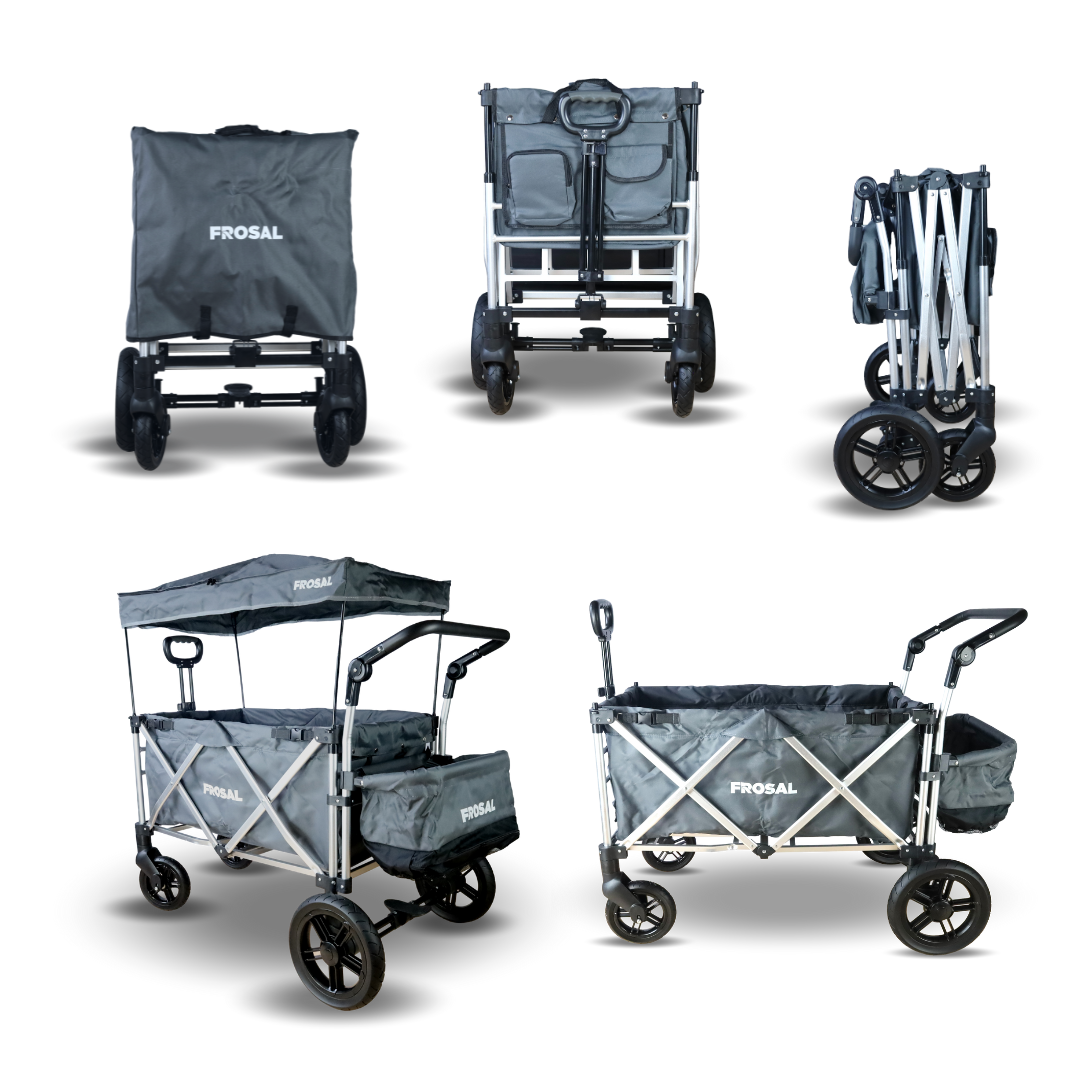 FROSAL Bollerwagen VICTOR faltbar Kinder klappbar