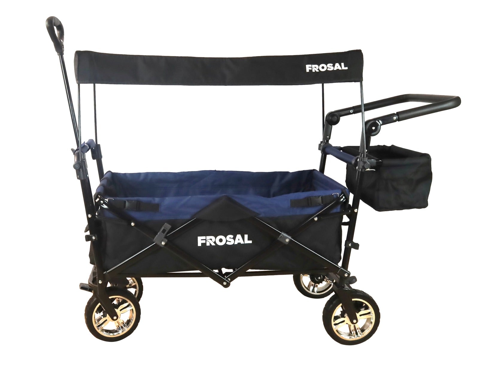FROSAL Loki folding handcart, black-blue, for children