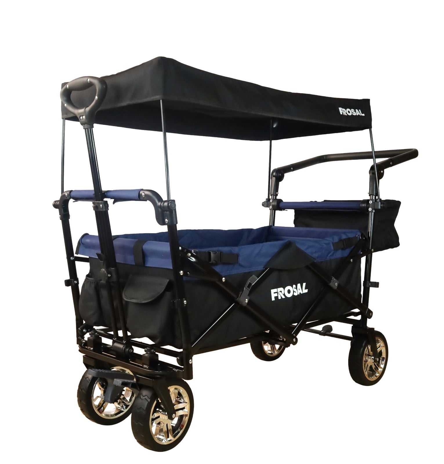 FROSAL Loki folding handcart, black-blue, for children