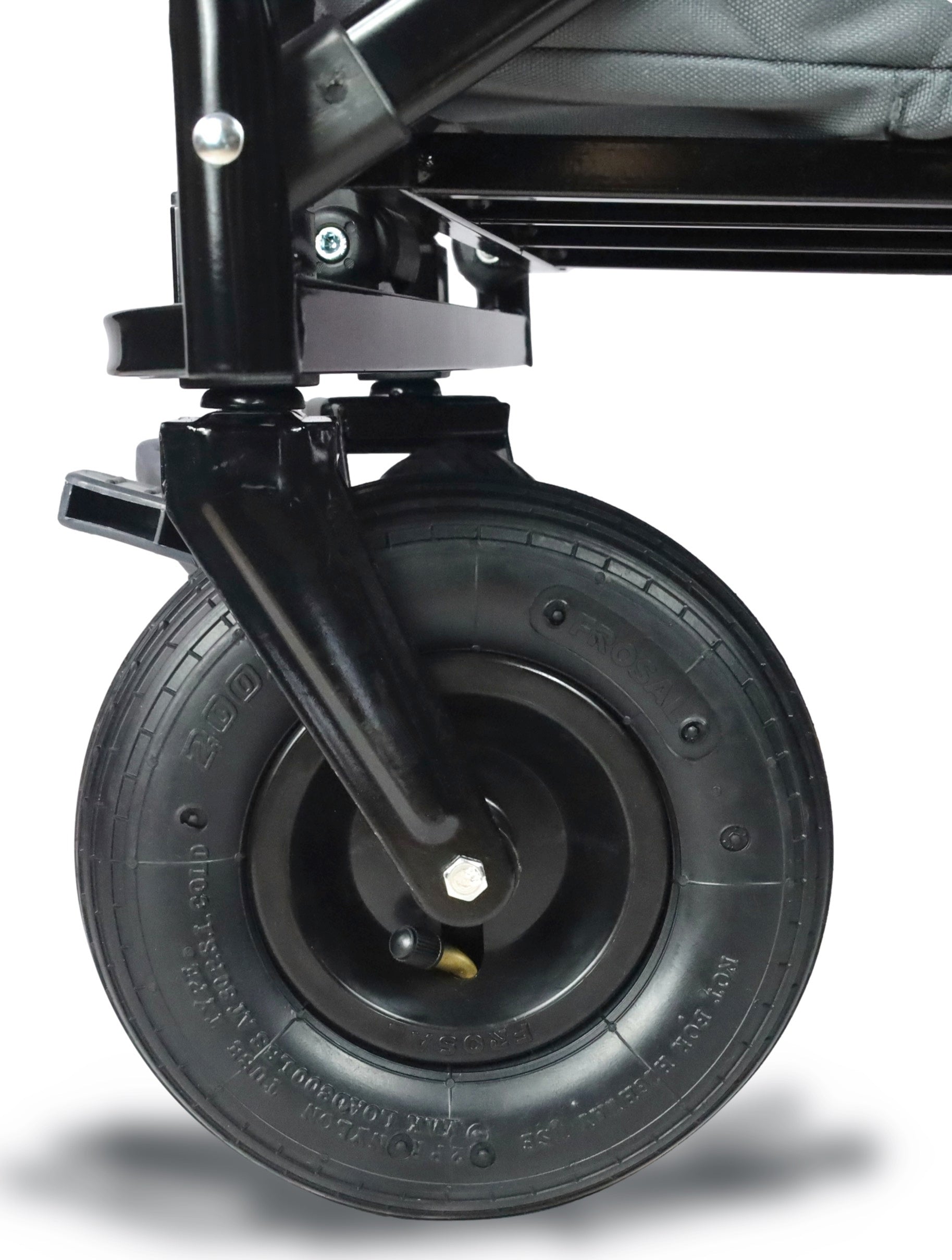 FROSAL Foldable handcart Loki black/grey with pneumatic tires