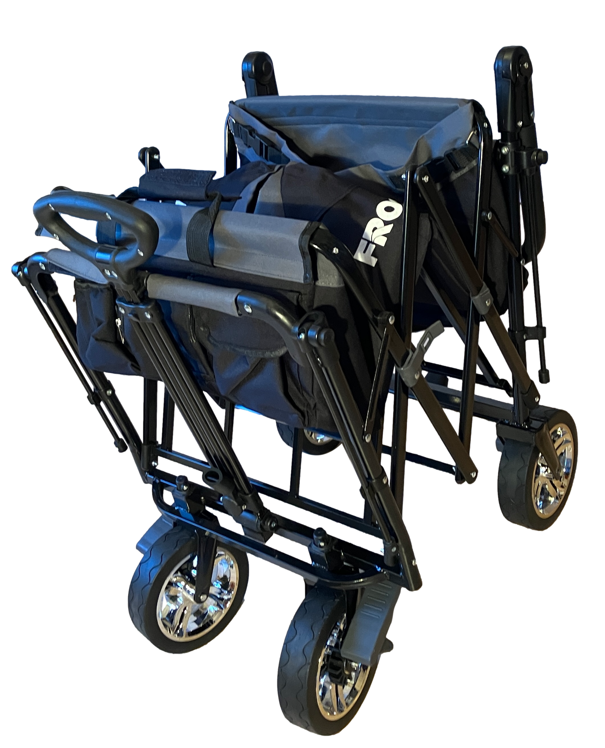 FROSAL Foldable handcart Loki with sunroof and push handle