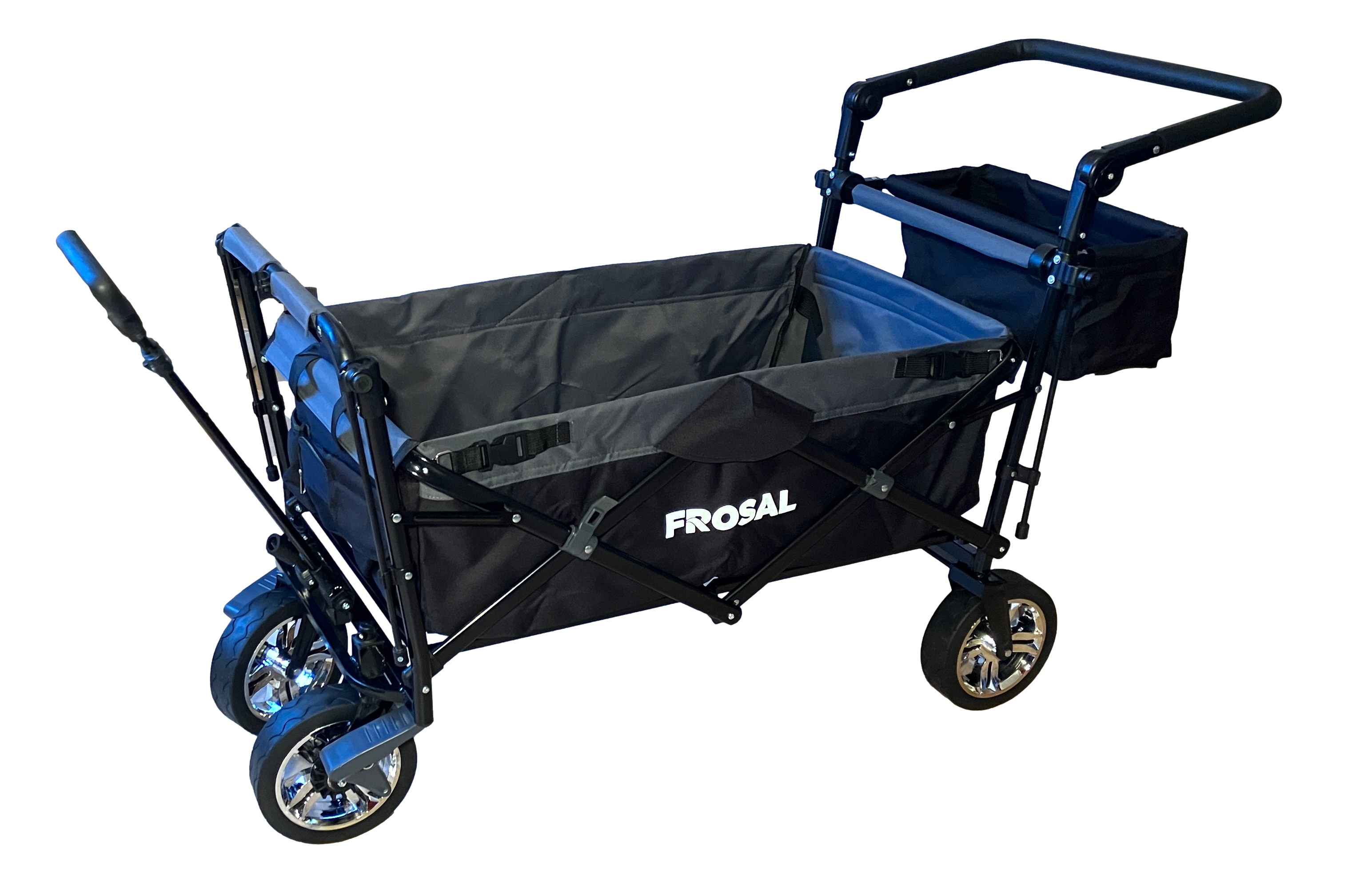 FROSAL Foldable handcart Loki with sunroof and push handle