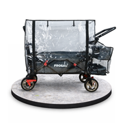 FROSAL Bollerwagen Leo grau inkl. Regenverdeck