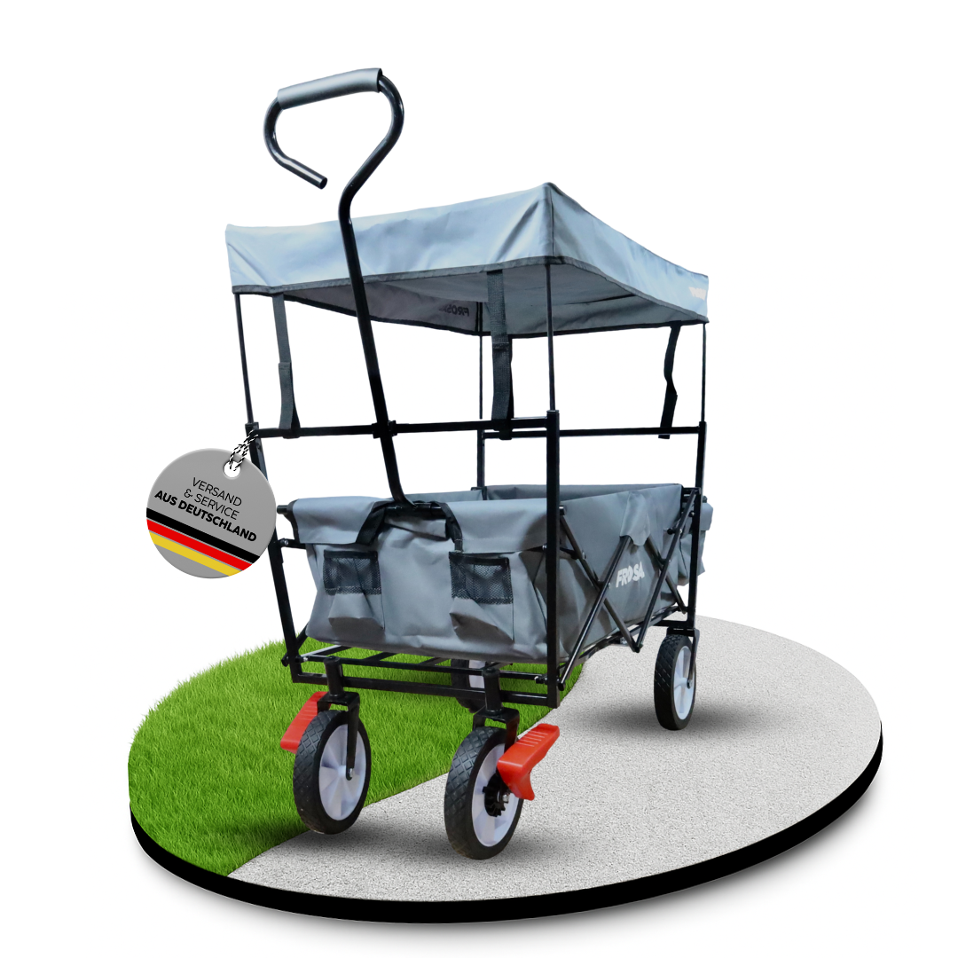 FROSAL Faltbarer Bollerwagen Max mit Sonnendach