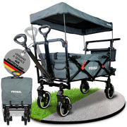 FROSAL Bollerwagen Paul faltbar grau Premium Handwagen für Kinder