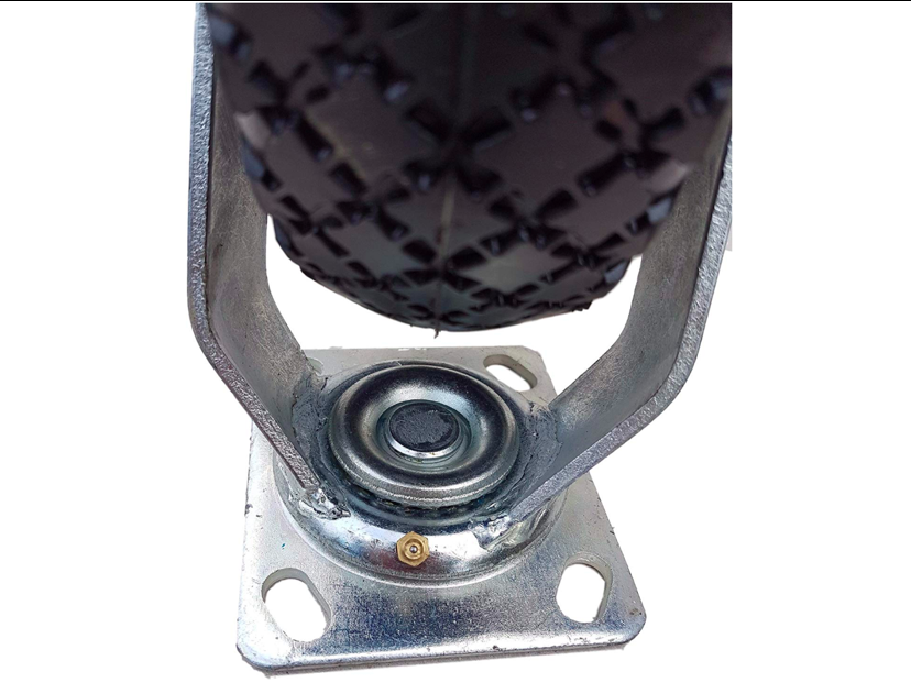 FROSAL Lenkrolle Ø 260 x 85 mm | 3.00-4 Rad | Luftrad auf Stahlfelge Silber